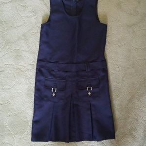 Girl's size 12 school uniform jumper dress Navy